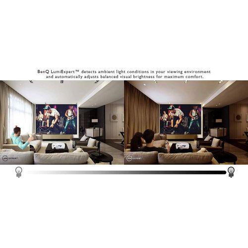 벤큐 BenQ 1080p DLP Home Theater Short Throw Projector (TH671ST), 3000 Lumens, Low Input Lag for Gaming, Ambient Light Sensor