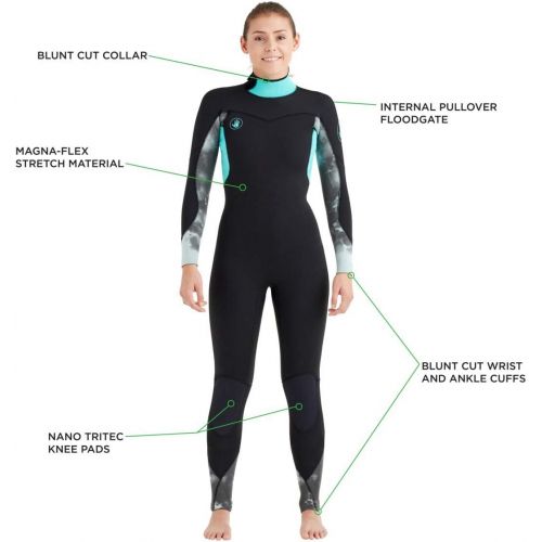  Visit the Body Glove Store Body Glove Stellar Womens 4/3 MM Back Zip Fullsuit Wetsuit