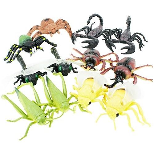  Visit the Boley Store Boley 12 Pack Insects - Perfect for Imaginative Play, Pretend Activities, Party Favors - Realistic Beetles, Grasshoppers, Flies, and More! Great Stocking Stuffers!