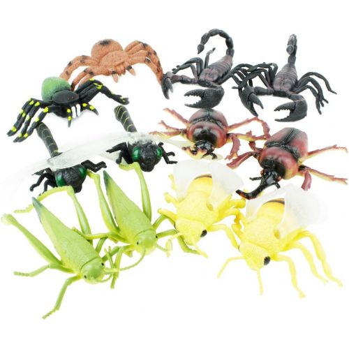  Visit the Boley Store Boley 12 Pack Insects - Perfect for Imaginative Play, Pretend Activities, Party Favors - Realistic Beetles, Grasshoppers, Flies, and More! Great Stocking Stuffers!