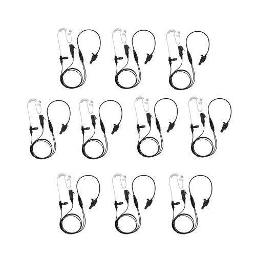  10 Pack BOMMEOW BCT22-M7 2-Wire Clear Coil Surveillance Kit for Motorola MTS2000 XTS-3500 XTS-5000