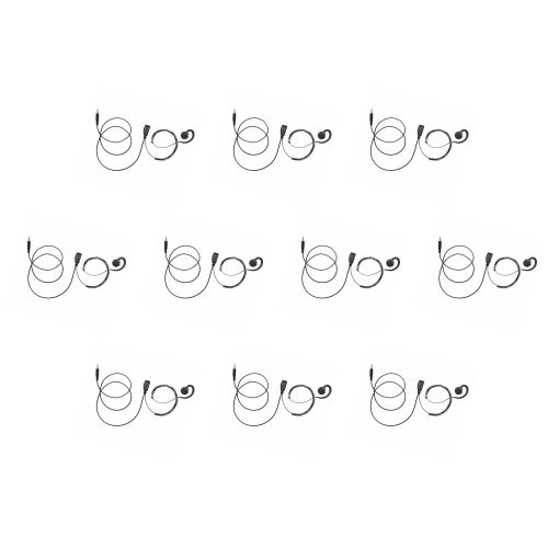  10 Pack BOMMEOW BSE15-K4 C Shape Earpiece Swivel Earhanger for Kenwood 1-Pin Business PKT-23 Portable Radio