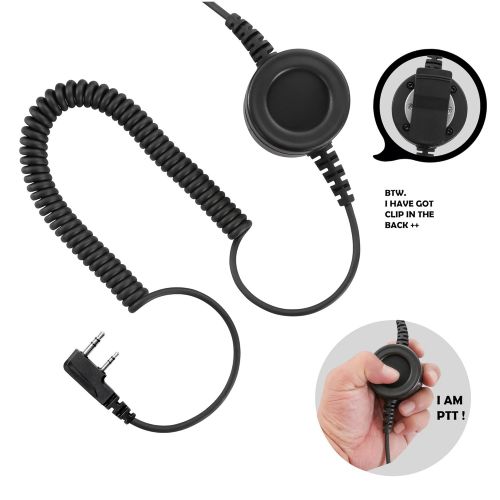  BOMMEOW Bommeow BHDH50-BK-K2B Noise Isolation Headset for Baofeng Wouxun Hytera Retevis Two Way Radio in Black