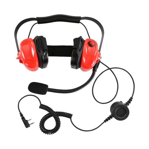  BOMMEOW Bommeow BHDH50-BK-K2B Noise Isolation Headset for Baofeng Wouxun Hytera Retevis Two Way Radio in Black