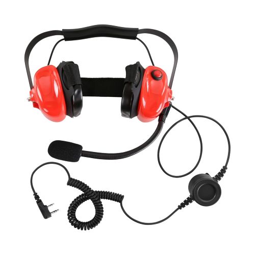  Bommeow BHDH50-BK-K2C Two Way Radio Noise Isolating Headset for Ronson Puxing Linton Quansheng Weierwei in Black