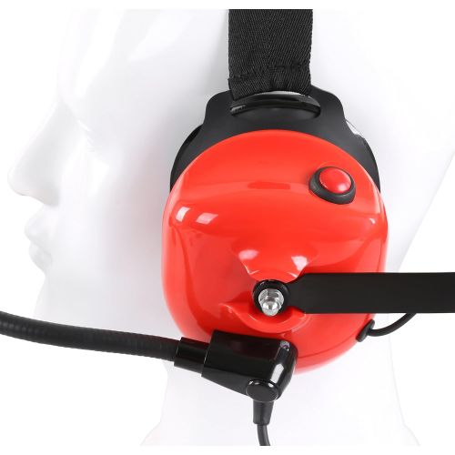  Bommeow BHDH50-BK-K2C Two Way Radio Noise Isolating Headset for Ronson Puxing Linton Quansheng Weierwei in Black