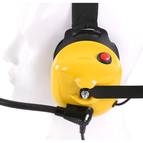  Bommeow BHDH50-BK-K2C Two Way Radio Noise Isolating Headset for Ronson Puxing Linton Quansheng Weierwei in Black