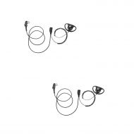 Bommeow 10 Pack BOMMEOW BDS15-H4 D Shape Earhanger D-Earpiece for 2 Pin Screw Hytera TC-446S BD502 BD552 RCA Relm