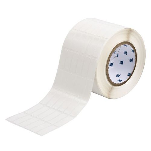  Brady THT-87-498-5 0.5 Width x 1.437 Height, B-498 Vinyl Cloth, Semi-Gloss Finish White Thermal Transfer Printer Label (5000 per Roll)