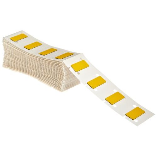  Brady M71EP-171-593-YL 1.06 Width x 0.49 Height Yellow Color B-593 Adhesive-Taped Polyester Raised Panel Labels With Gloss Finish For BMP71 Printers (200 Per Box)