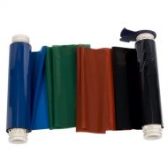 Brady 13534 PowerMark 200 Length x 8.8 Width, BlackRedBlue and Green Four Panel Color Ribbon