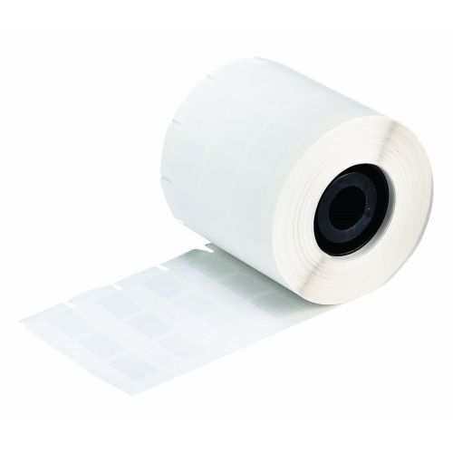  Brady 52155 Self-Laminating Vinyl Minimark Industrial Printer Self-Laminating Die Cut Labels , White, 1.000 x 1.000 (3275 Labels per Roll, 1 Roll per Package)