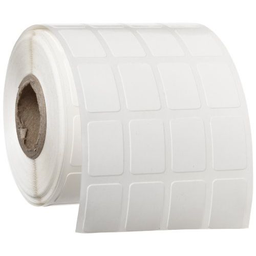  Brady THT-68-498-5-SC 0.500 Width x 0.75 Height, B-498 Vinyl Cloth, Semi-Gloss Finish White 1 Core Thermal Transfer Printer Label (5000 per Roll)