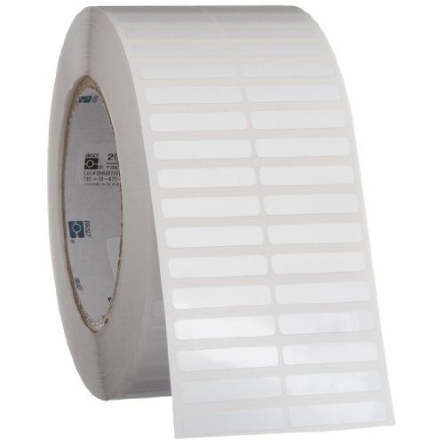  Brady THT-13-473-10 1.25 Width x 0.25 Height, B-473 Static Dissipative Polyester, Gloss Finish White Thermal Transfer Printable Label (10000 per Roll)