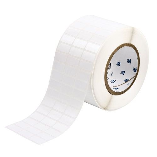  Brady THT-5-483-10 1 Width x 0.5 Height, 3.35 Web Width, B-483 Ultra Aggressive Polyester, Gloss Finish White Thermal Transfer Printable Label (10000 per Roll)