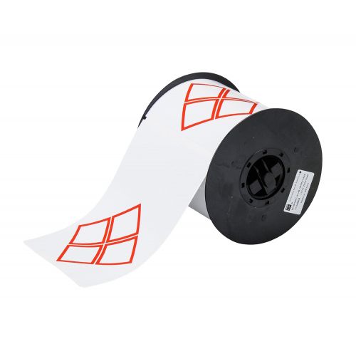  Brady B30-262-7569-CLP4B Vinyl Film, BBP31 2 Color GHS Vinyl Tape - 4 Diamond (1 Roll of 200 Labels )