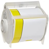 Brady 113163 GlobalMark 100 Length x 4 with 1 stripe, B-595 Vinyl, White and Yellow IndoorOutdoor Industrial Label Maker Tape