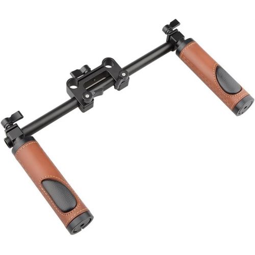  CAMVATE Handle Grips Handlebar Support Kit for DSLR Camera Camcorder Shoulder Rig(Leather Grip)