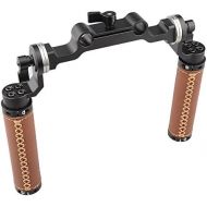 CAMVATE Rosette Standard Accessory Handgrips for 15mm Rod Clamp Railblock DSLR Handle Shoulder Rig(Leather Grip)