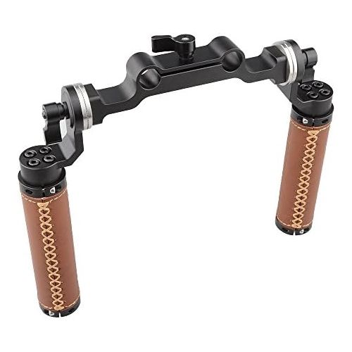  CAMVATE Rosette Standard Accessory Handgrips for 15mm Rod Clamp Railblock DSLR Handle Shoulder Rig(Leather Grip)