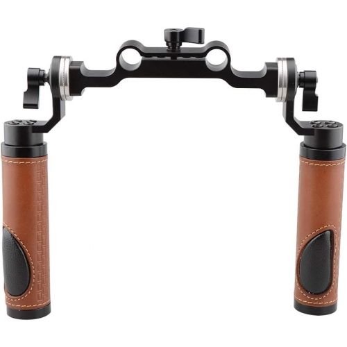  CAMVATE Rosette Standard Accessory Handgrips for 15mm Rod Clamp Railblock DSLR Handle Shoulder Rig(Leather Grip)