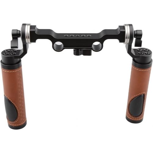  CAMVATE Rosette Standard Accessory Handgrips for 15mm Rod Clamp Railblock DSLR Handle Shoulder Rig(Leather Grip)