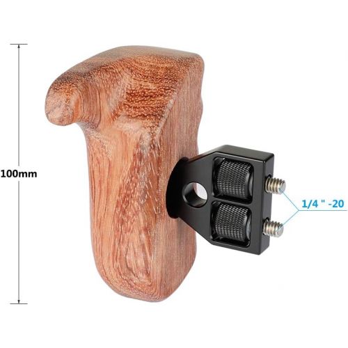  CAMVATE Wooden Handgrip for DSLR Camera Cage (Bubinga,Left Hand)