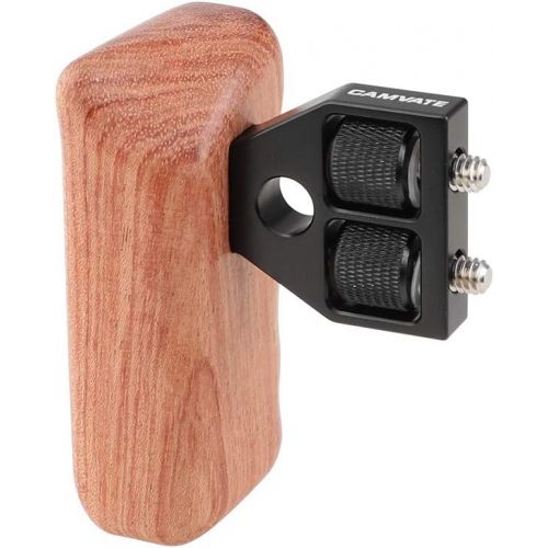  CAMVATE Wooden Handgrip for DSLR Camera Cage (Bubinga,Left Hand)