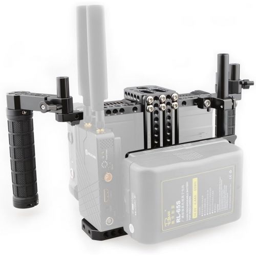  Visit the CAMVATE Store CAMVATE Directors Monitor Cage with Wireless Receivers and Multi-Function Plate