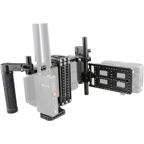  Visit the CAMVATE Store CAMVATE Directors Monitor Cage with Wireless Receivers and Multi-Function Plate