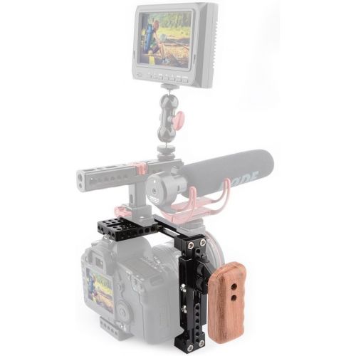  CAMVATE Adjustable Camera Cage Fit for Right Handle and Left Handle Camera(Only Come with Right Handle Grip)