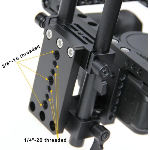  CAMVATE Camera Cage Rig Top Handle Tripod Mount Plate for Canon Nikon Sony Panasonnic(Black)