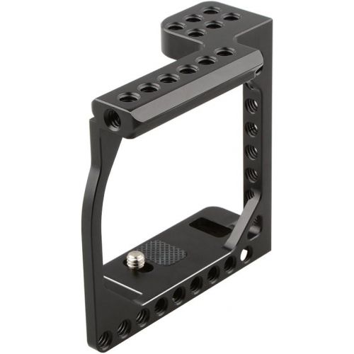  CAMVATE Aluminum Camera Cage for Sony A6500, A6000,A6300,ILCE-6000,ILCE-6300,NEX7 with Conversion 14-20 Adapter Hole（Black)