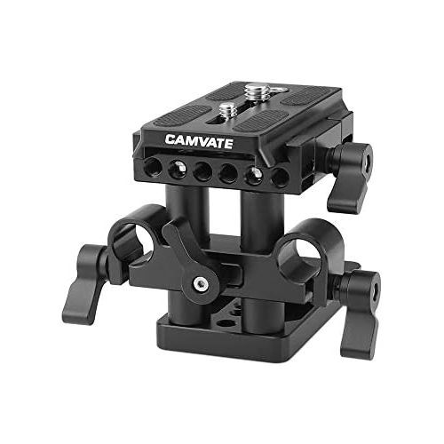  CAMVATE Quick Release Mount Base QR Plate for Manfrotto 501504 577701 Tripod Standard Accessory(Black)