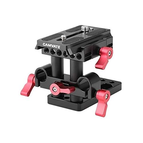  CAMVATE Quick Release Mount Base QR Plate for Manfrotto 501504 577701 Tripod Standard Accessory(Red)