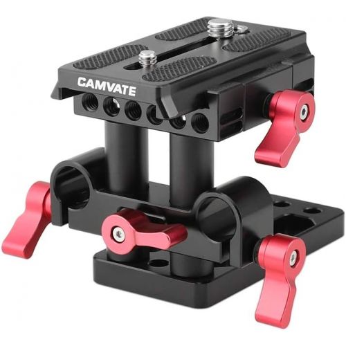  CAMVATE Quick Release Mount Base QR Plate for Manfrotto 501504 577701 Tripod Standard Accessory(Red)