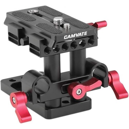  CAMVATE Quick Release Mount Base QR Plate for Manfrotto 501504 577701 Tripod Standard Accessory(Red)