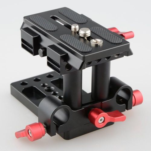  CAMVATE Quick Release Mount Base QR Plate for Manfrotto 501504 577701 Tripod Standard Accessory(Red)