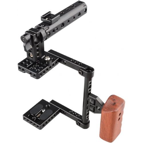  CAMVATE DSLR Camera Cage Top Handle Wood Grip for 600D 70D 80D