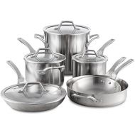 Calphalon Signature Stainless Steel Cookware Set, 10-piece, Silver (1950766)