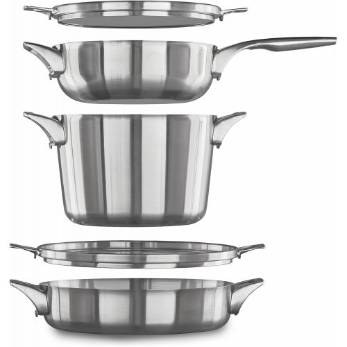  Calphalon Premier Space Saving Stainless Steel Supper Club Set