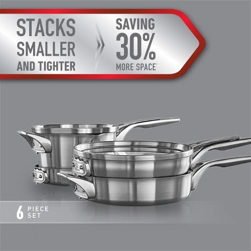  Calphalon Premier Space Saving Stainless Steel Supper Club Set