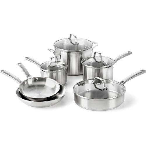  Calphalon Classic Stainless Steel Cookware Set, 10-Piece