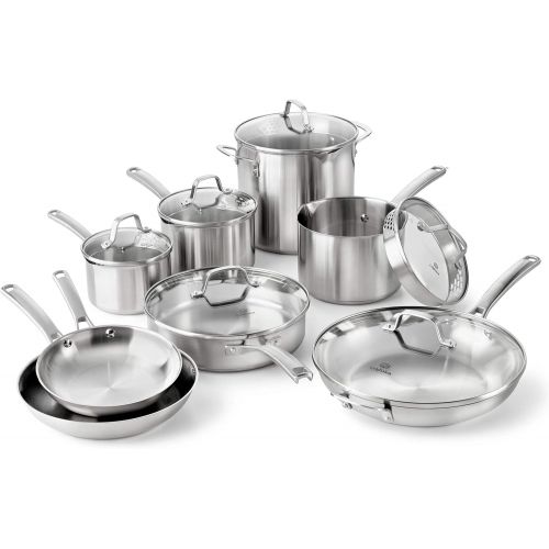  Calphalon Classic Stainless Steel Cookware Set, 10-Piece