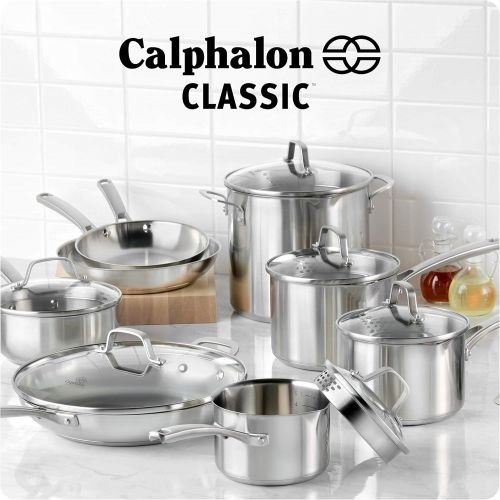  Calphalon Classic Stainless Steel Cookware Set, 10-Piece