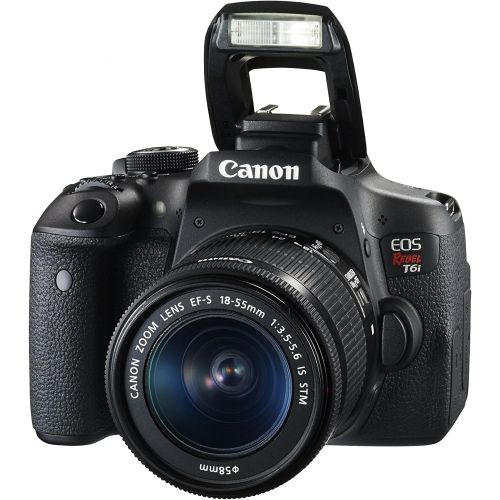 캐논 Canon EOS Rebel T6i Digital SLR with EF-S 18-55mm IS STM Lens - Wi-Fi Enabled