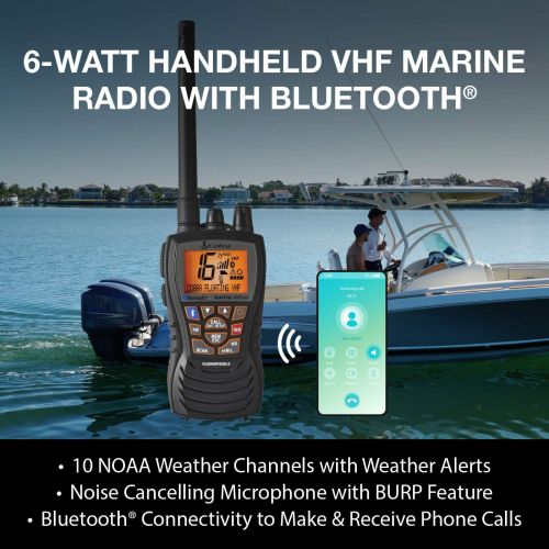 코브라 Cobra MRHH500FLTBT Floating VHF Radio with Bluetooth Wireless Technology and Rewind-Say-Again