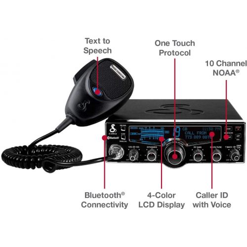 코브라 Cobra 29LX Professional CB Radio - NOAA Weather Channels and Emergency Alert System, Selectible 4-Color LCD, Auto-Scan, Alarm and Radio Check
