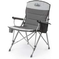 [아마존베스트]CORE 40021 Equipment Folding Padded Hard Arm Chair with Carry Bag, Gray