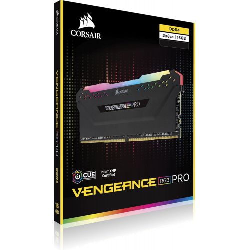 커세어 [아마존베스트]Corsair CORSAIR VENGEANCE RGB PRO 16GB (2x8GB) DDR4 3200MHz C16 LED Desktop Memory - Black